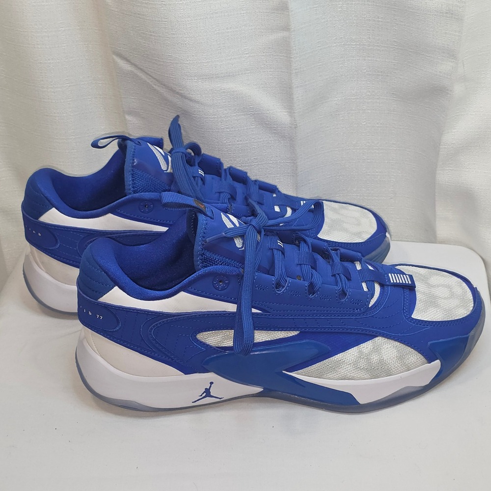 Jordan Luka 2 TB Game Royal White Pure Platinum FN7400-140 Size 12 Promo Shoes